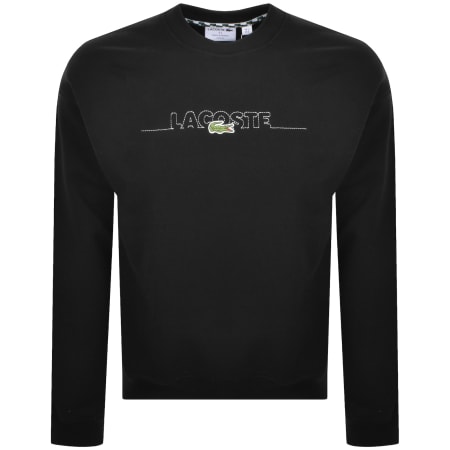 Lacoste Logo Sweatshirt Black | Mainline Menswear United States